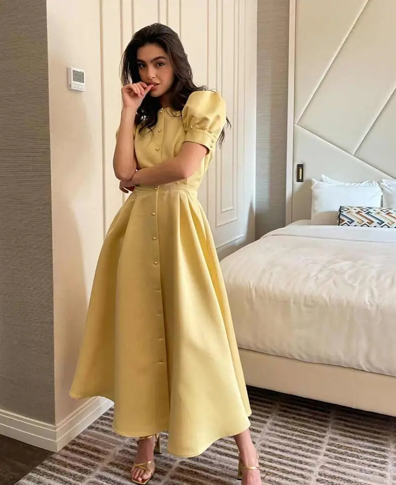 Stylish Large Swing Solid Color Dress in 7 Colors - Image 6