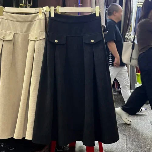 High-waisted Midi Skirts for Women in Autumn Fashion - Image 2