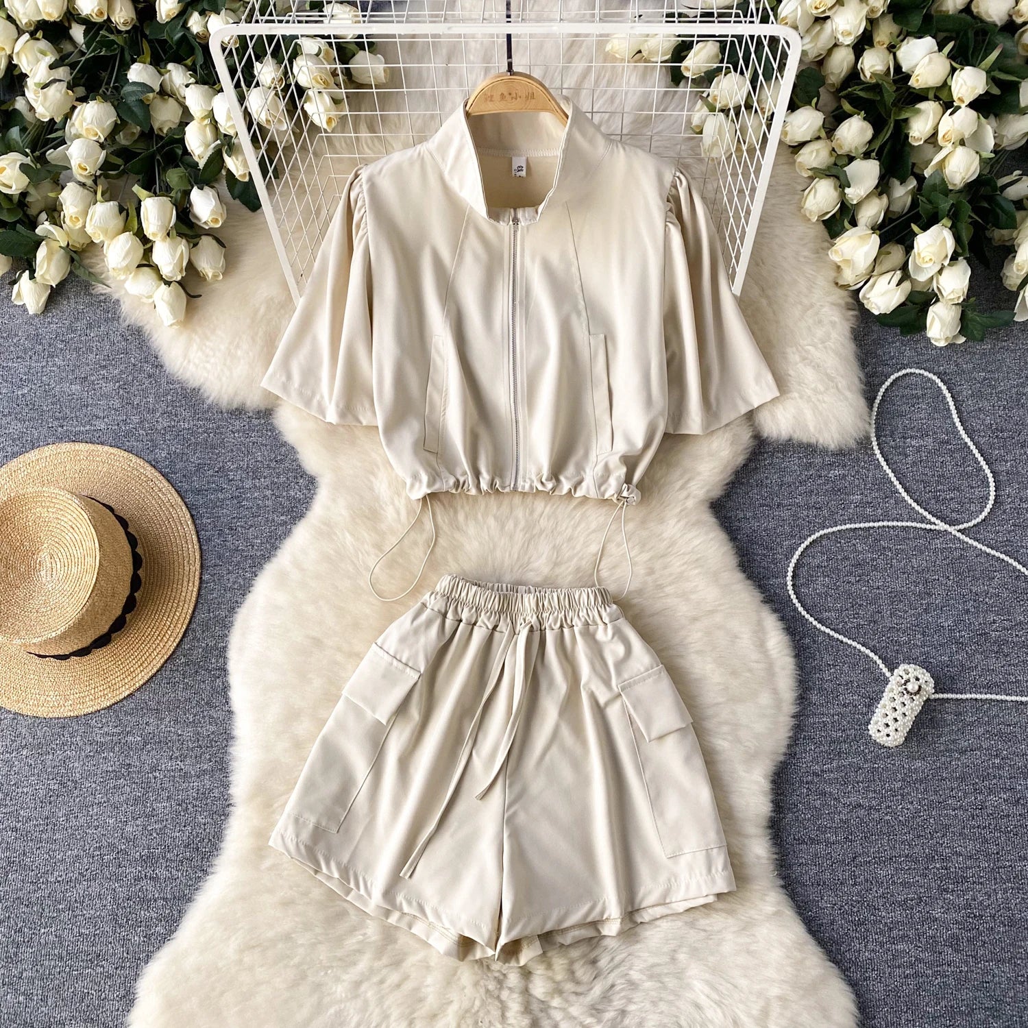 Solid Color Two-Piece Sets for Sporty Summer Style - Image 2