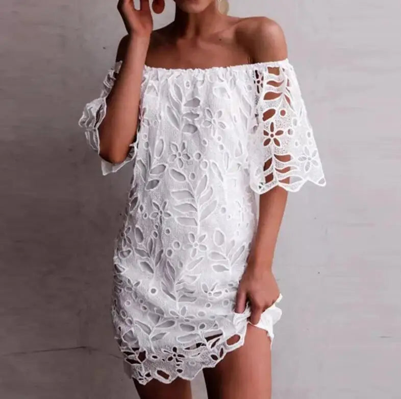 Solid Color Mid-sleeve Dress for Women - Spring & Summer - Image 4