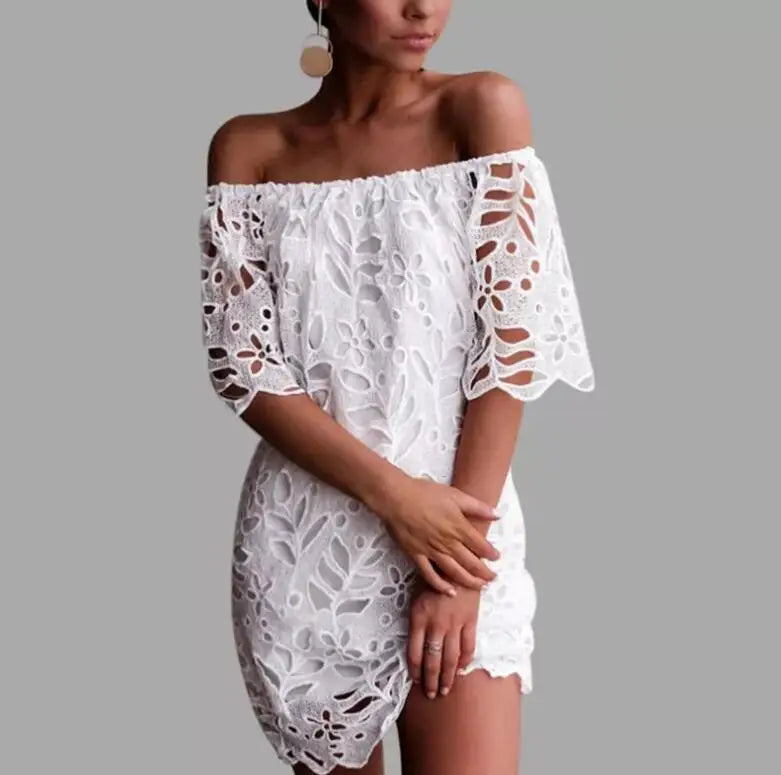 Solid Color Mid-sleeve Dress for Women - Spring & Summer - Image 2