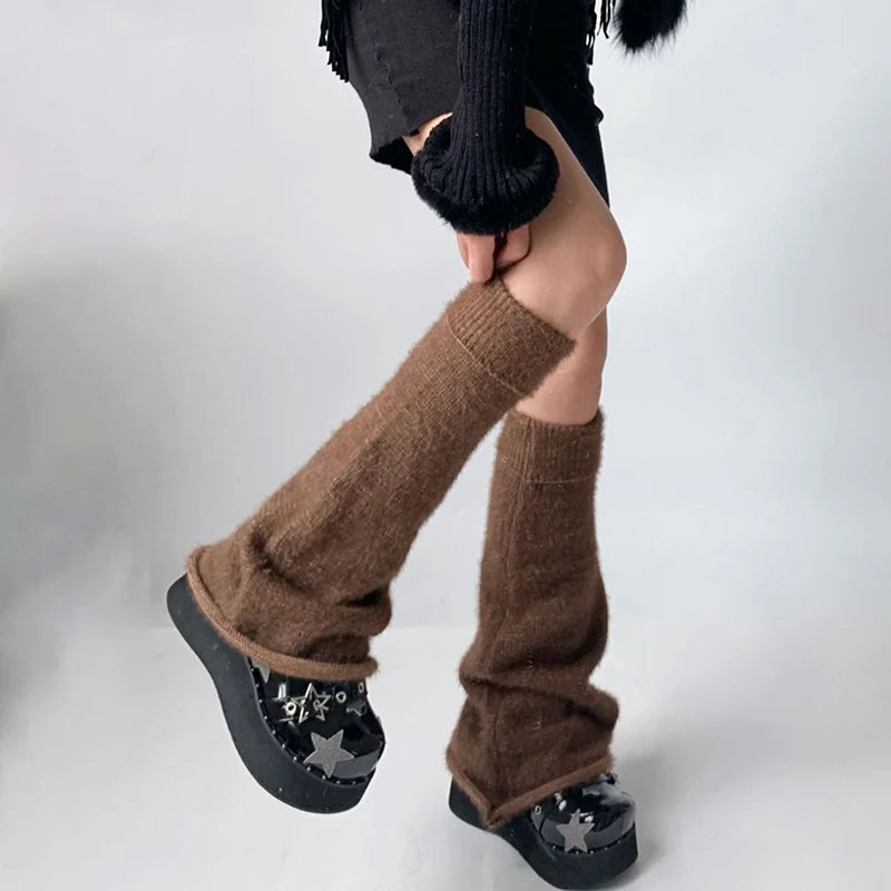 Mink fleece leg warmers for trendy fall/winter style - Image 9