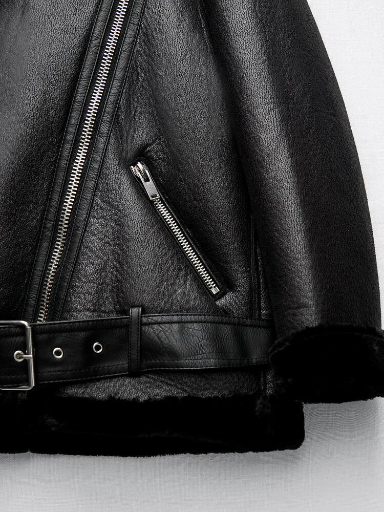 Women's Fur-Integrated Thermal Jacket Coat for Fall/Winter Warmth - Image 8