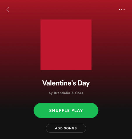 red valentines day playlist music love shopping boutique spotify