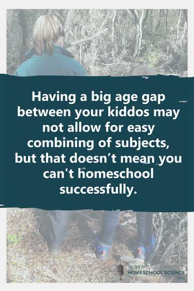 You can homeschool with a big age gap. Listen to these three tips for help.