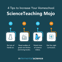 Homeschool science-teaching mojo is the magical ability to attract your kiddos to want to learn about science. These 4 tips from Elemental Science will help you increase your HST-mojo.