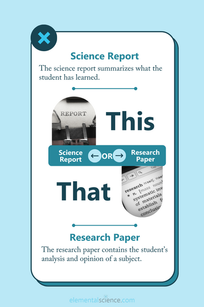 In the middle school and high school years, students frequently receive assignments for research papers or reports in science and history. But what is the difference? And how to you go about writing both of these?