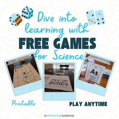 How do you make science fun? Play a few games! Come get some inspiration, game suggestions, and lots of free printables from Elemental Science.