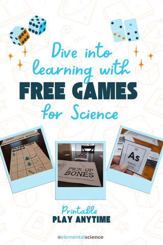 How do you make science fun? Play a few games! Come get some inspiration, game suggestions, and lots of free printables from Elemental Science.