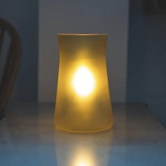 Waisted frosted Caramel Mist lamp table light lighting made in UK