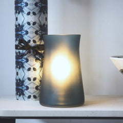 Waisted Frosted Petrol Mist table lamp from One Foot Taller. Lighting, lamp, contemporary lighting and light fittings