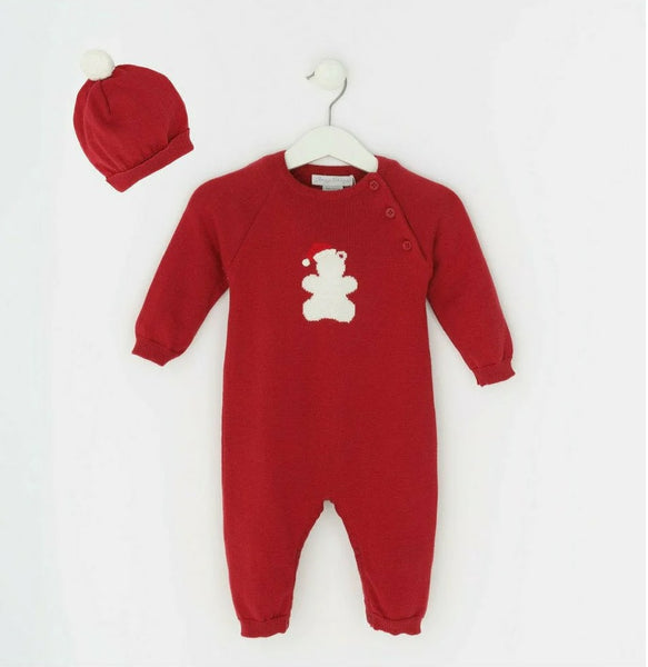 Baby Romper with Hat Santa's Teddy Bear