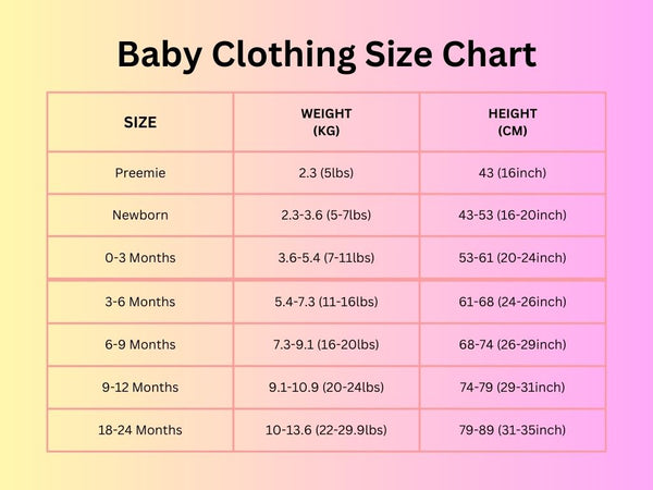 Baby Clothes Size Chart: A Step-by-Step Guide – Carriage Boutique
