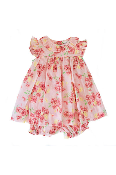 Carriage Boutique Floral Short Sleeve Girl Dress