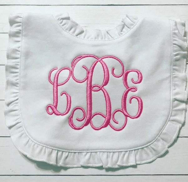 Monogrammed Baby Bib