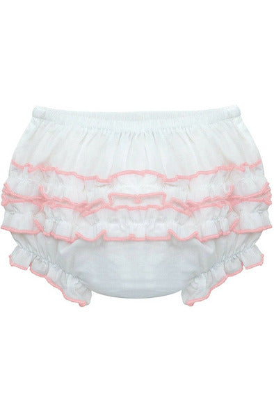 Baby Girls Ruffle Diaper Covers - Pink Bloomers – Carriage Boutique