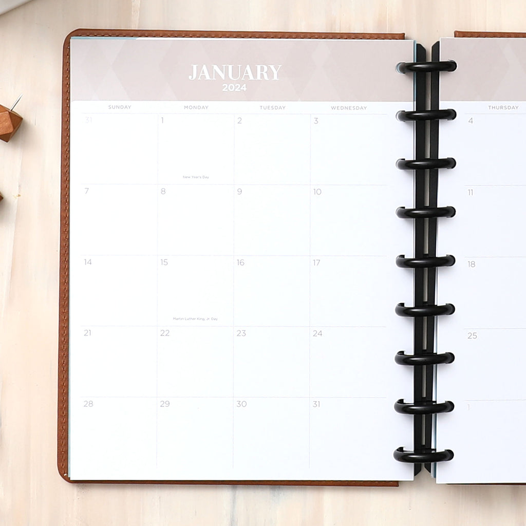 2024 Weekly Planner Inserts & Agenda Refill - Horizontal