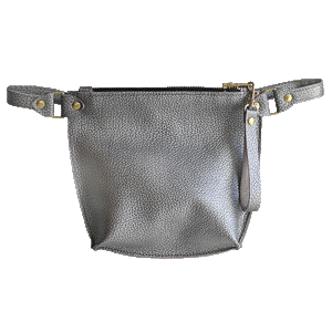 Kitt Belt Bag in Metallic Silver