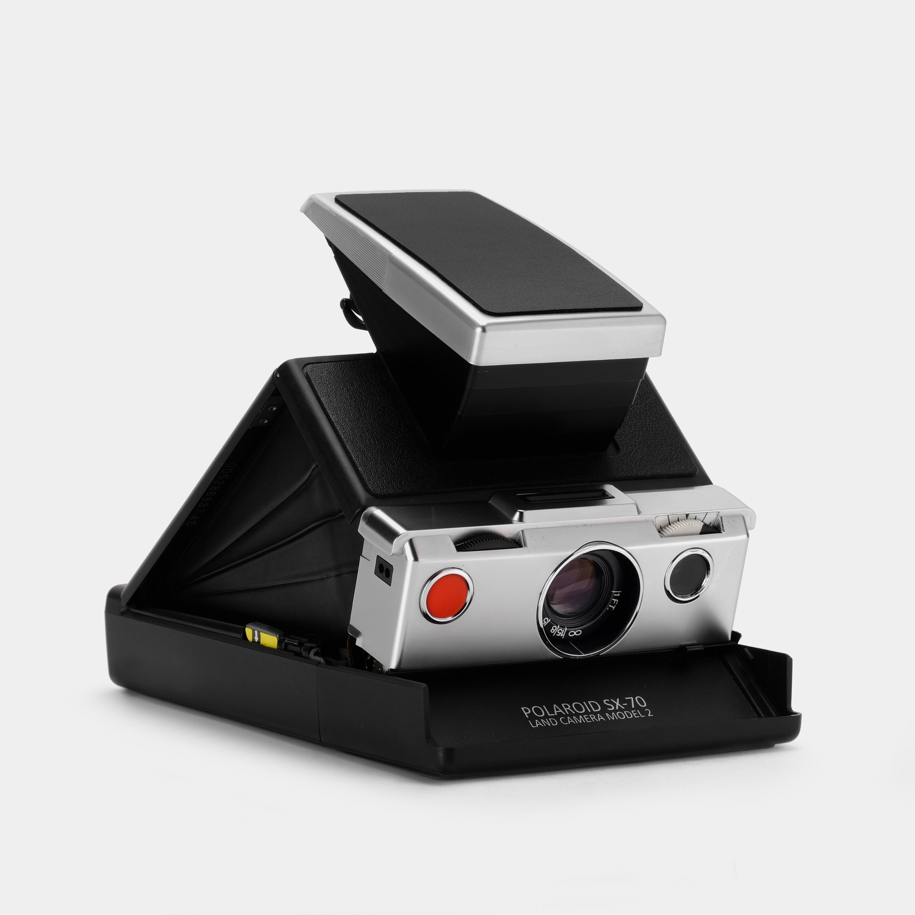 Polaroid SX-70 Model 2 White with Aquatic Grid Folding Instant Film Ca