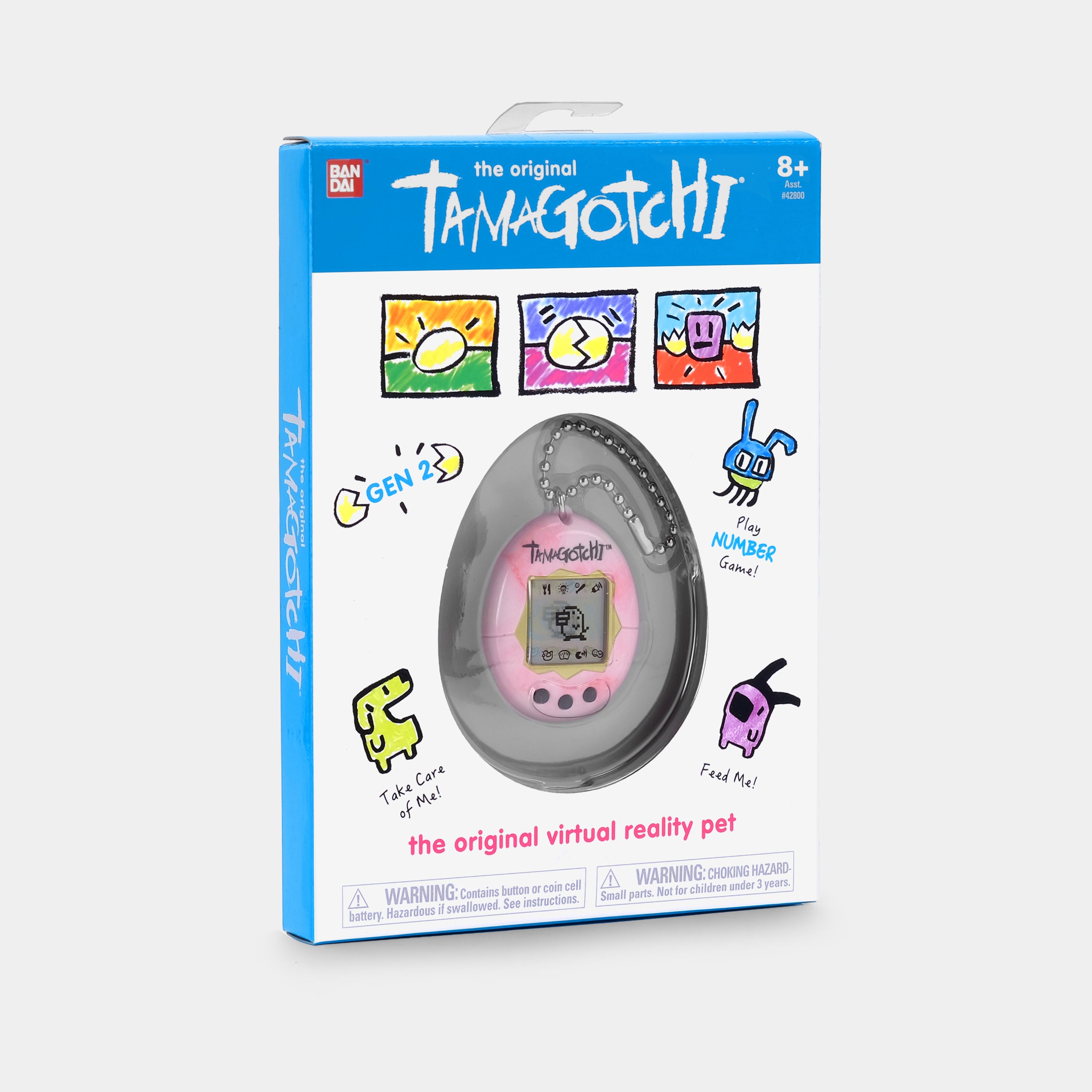 Original Tamagotchi (Gen. 2) White and Pink Virtual Pet