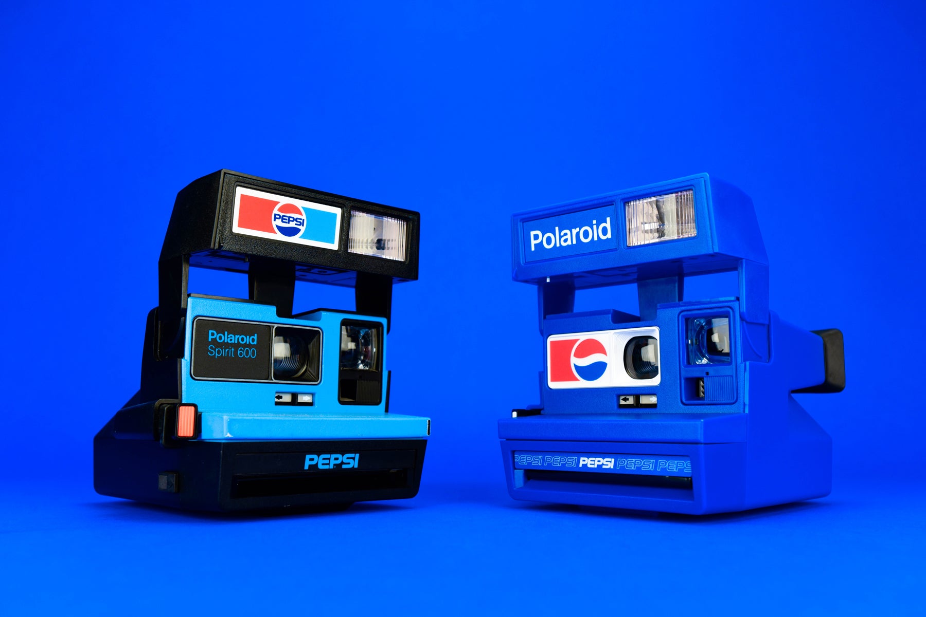 1980s Pepsi Polaroid Camera and 2021 Pepsi Polaroid Camera