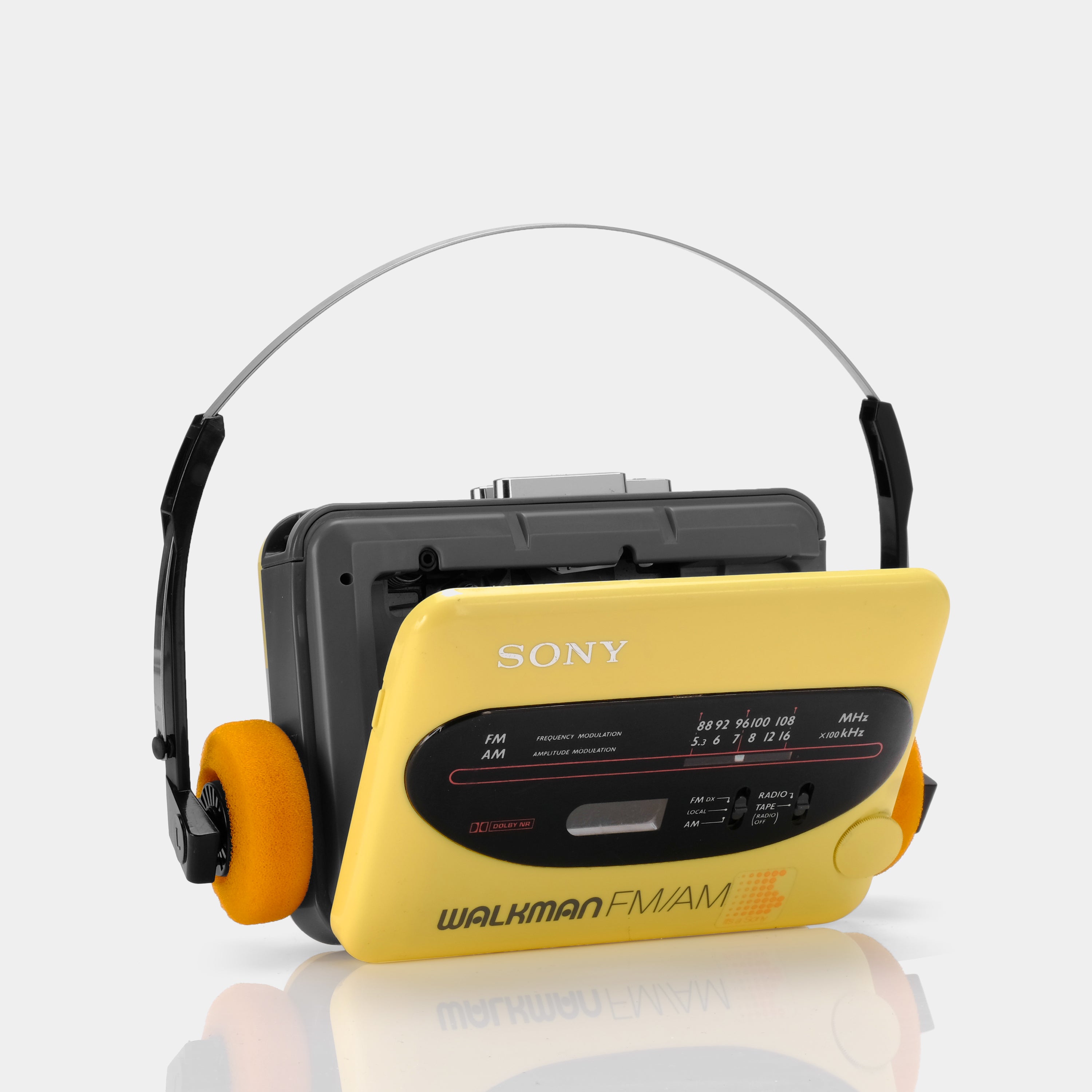 Sony Walkman Wm F38f68 Yellow Portable Cassette Player B Grade