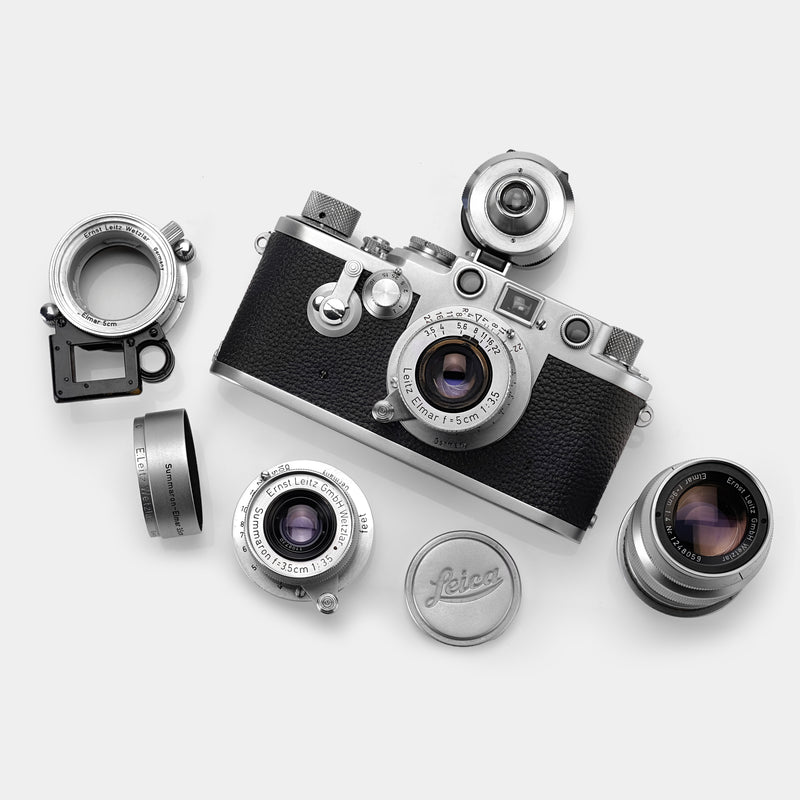 Leica IIIF RD/ST 35mm Rangefinder Film Camera With Lenses and