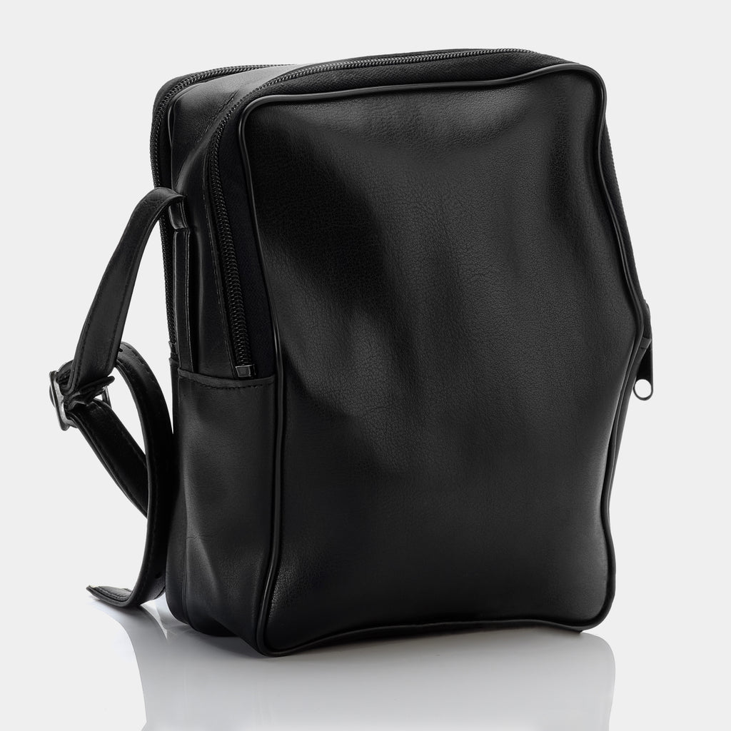 Black Impulse Faux Leather Double Pocket Instant Camera Bag – Retrospekt