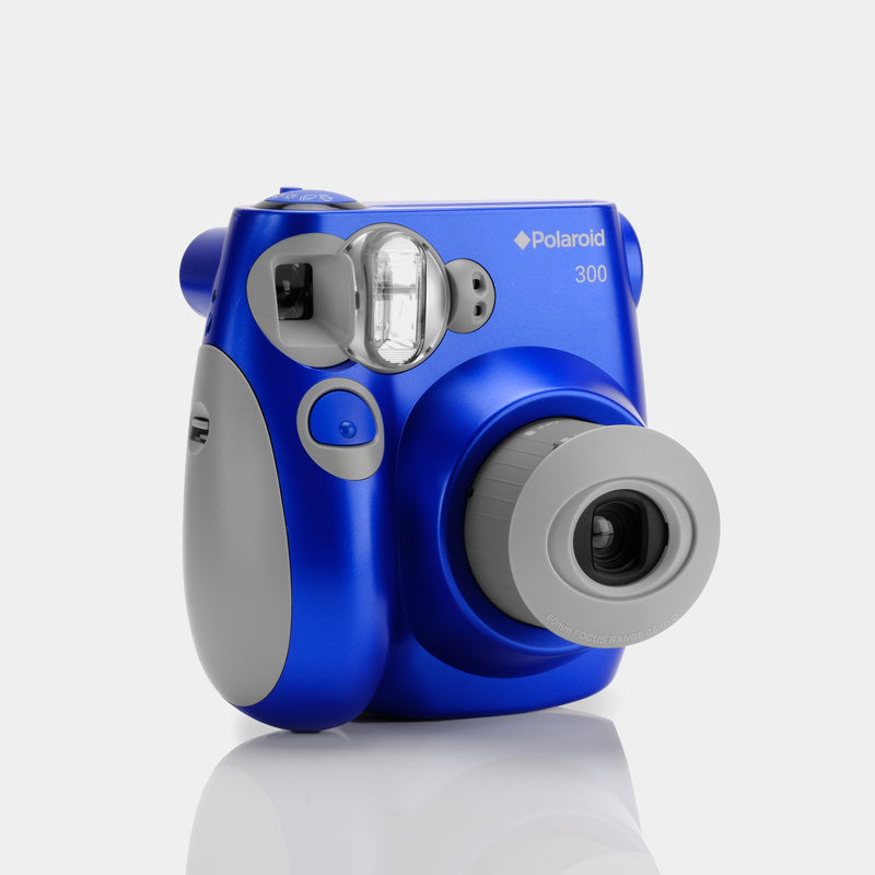 Polaroid 300 Metallic Blue Instax Mini Instant Film Camera Retrospekt