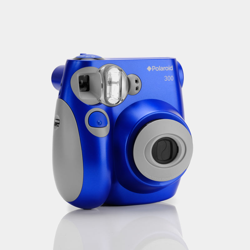 Polaroid 300 Metallic Blue Instax Mini Instant Film Camera Retrospekt
