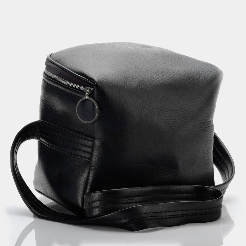 Rounded Black Faux Leather Camera Bag – Retrospekt