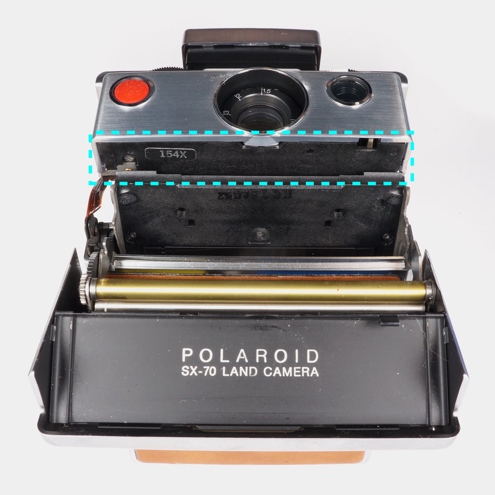 Manual focus with black plastic shutter crate