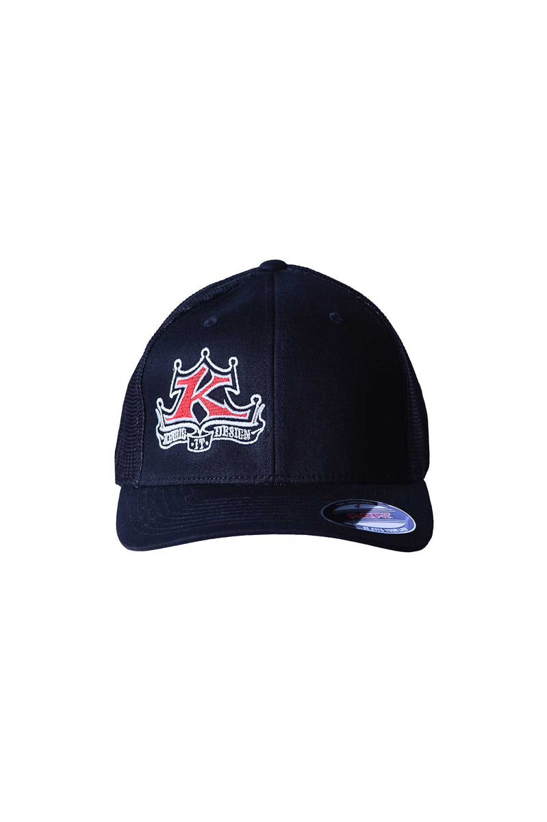Full Color Logo Regular Bill Black Hat – Kindig-it Design