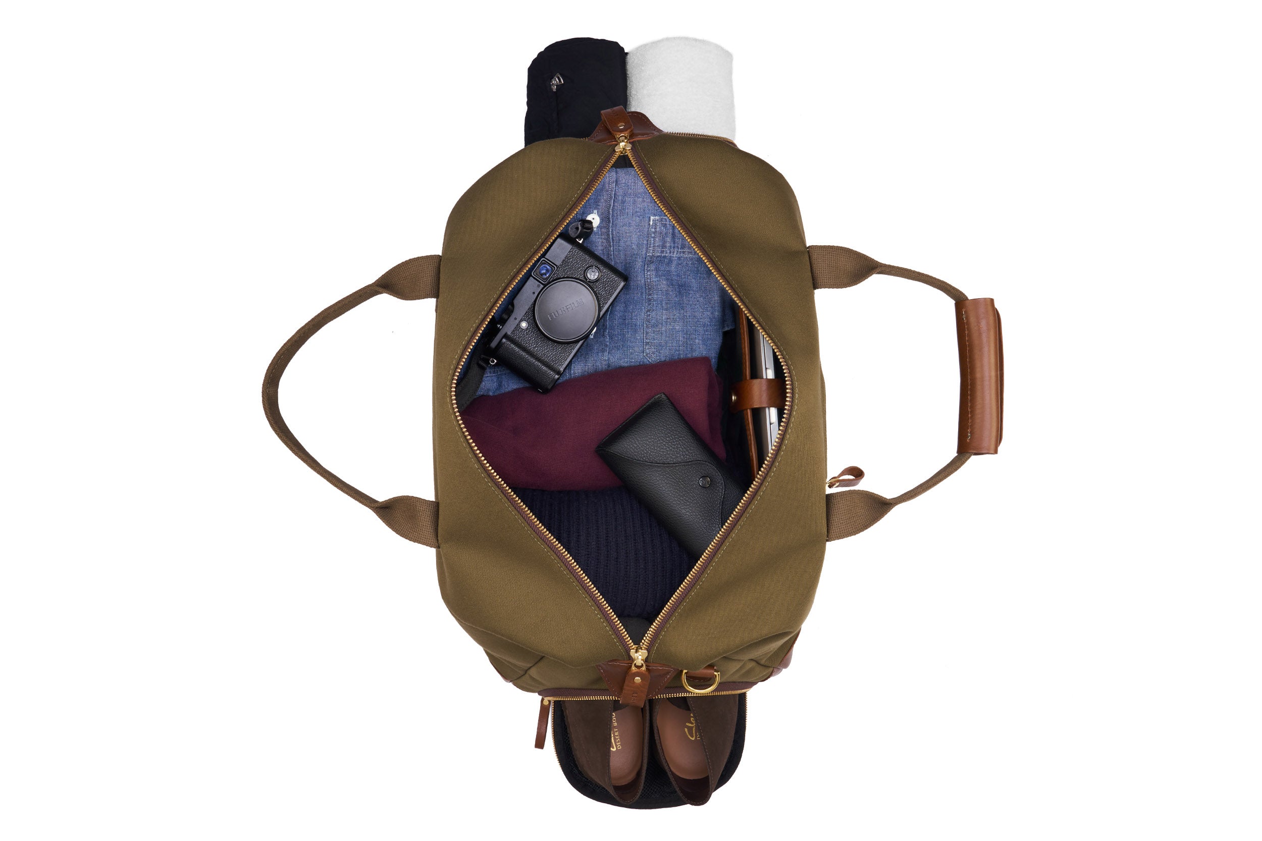 The Weekender by Bennett Winch: Canvas Weekend Bag in Olive