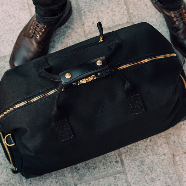 The Weekender by Bennett Winch: Black Canvas Weekend Bag