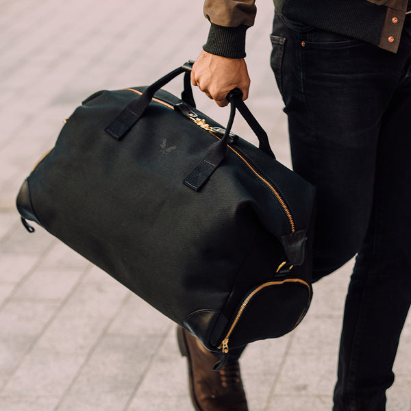 The Weekender by Bennett Winch: Black Canvas Weekend Bag