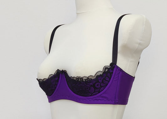 Pink Green Purple Shelf Bra GINA Quarter Cup Bra -  Canada