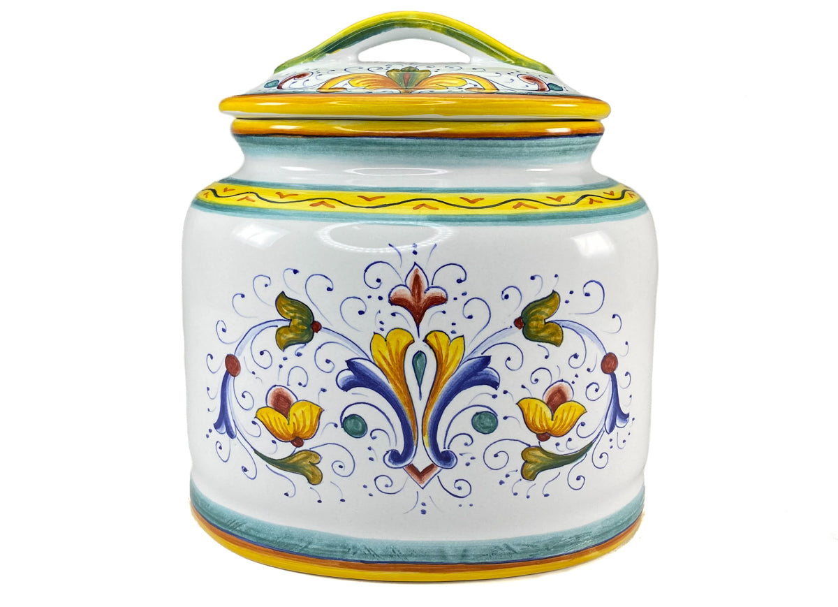 Italian Ceramic Zucchero (Sugar) Canister - Limoncini