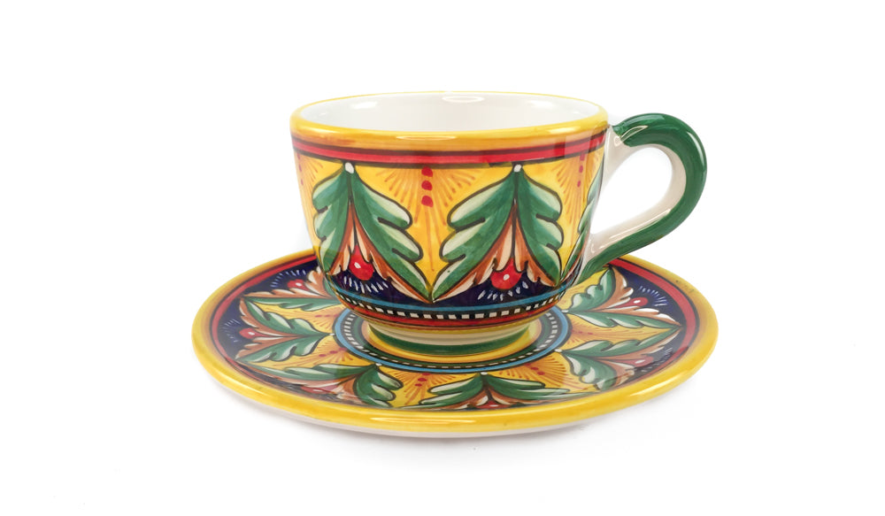 Sberna Foglia Cappuccino Cup & Saucer – The Tuscan Kitchen