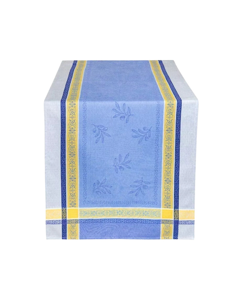 Serviette de table Jacquard Olivia vert, Tissus Toselli