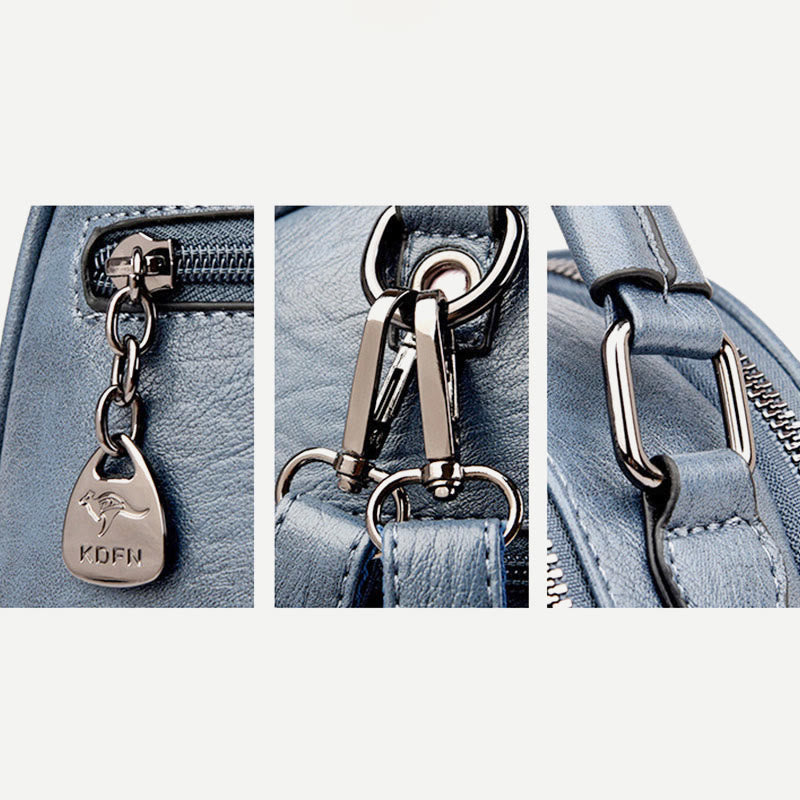 Backpack For Women Multifunctional Large Capacity Daily Leather Crossbody Bag - Image 9