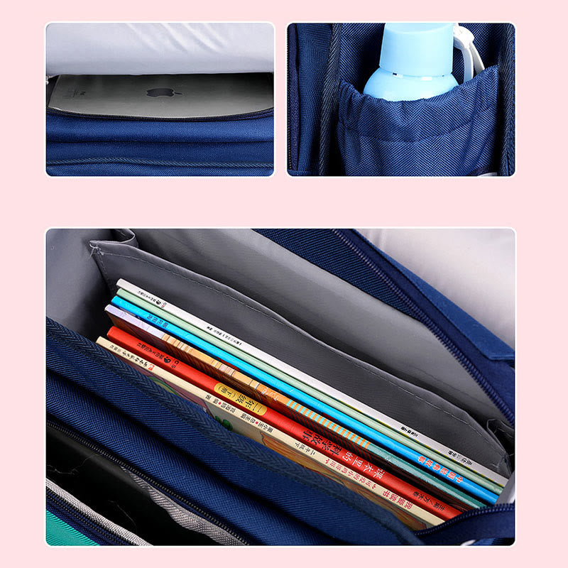 Backpack For Children Easy Carry Horizontal Clamshell Kindergarten School Bag - Image 4