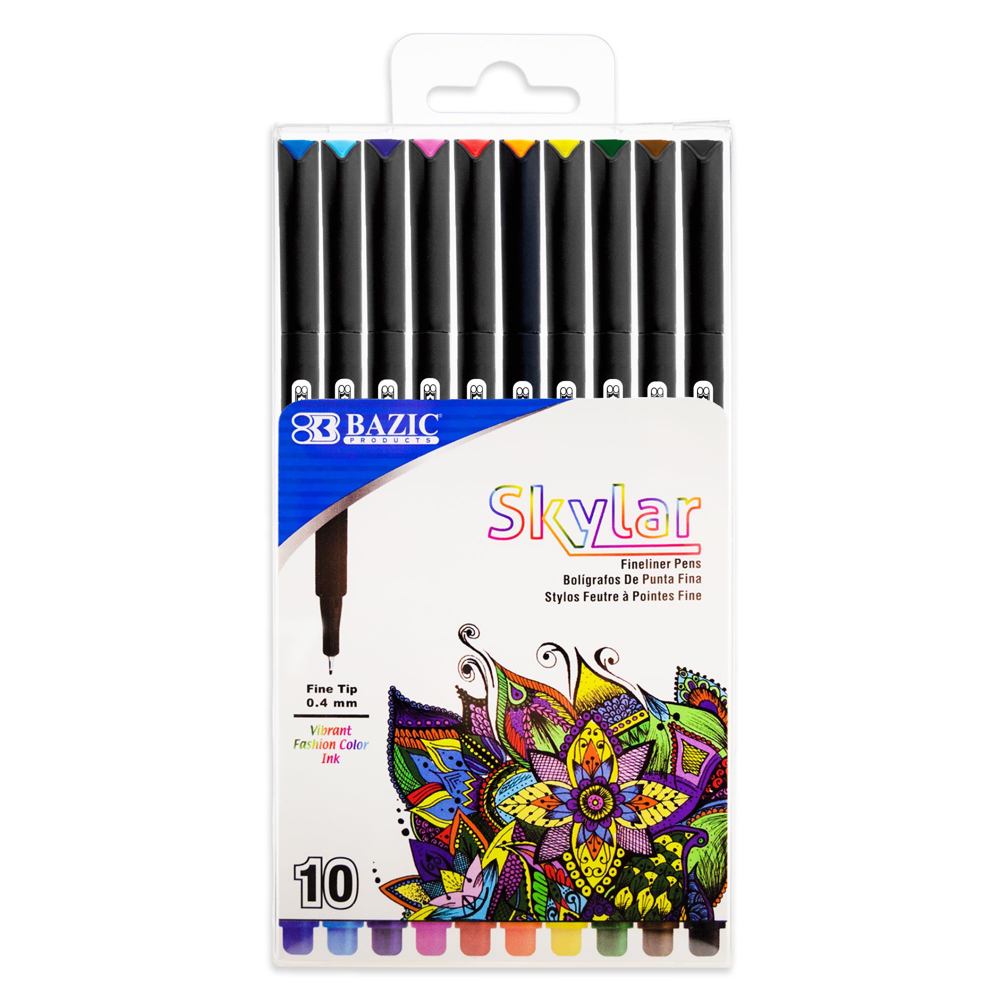 10x Fineliner Dual Nib Water Markers Drawing Art Black Pens Washable Markers