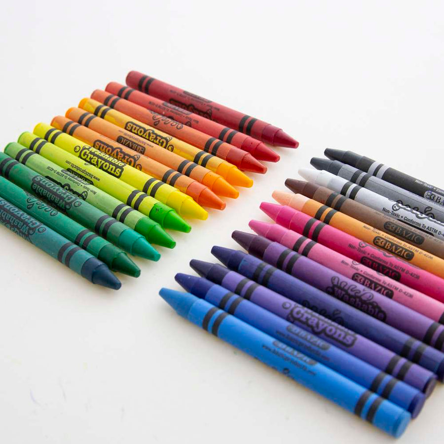 BAZIC Premium Washable Jumbo Crayons 8 Color - Bazicstore