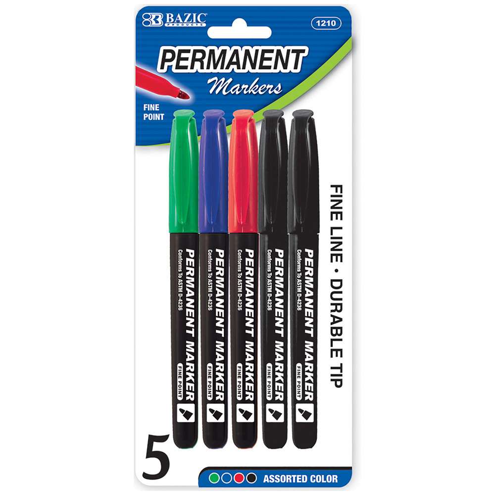 BIC Intensity Fine Tip Permanent Markers, Black, 200-Count Pack, Black  Markers for Teachers and Office Supplies