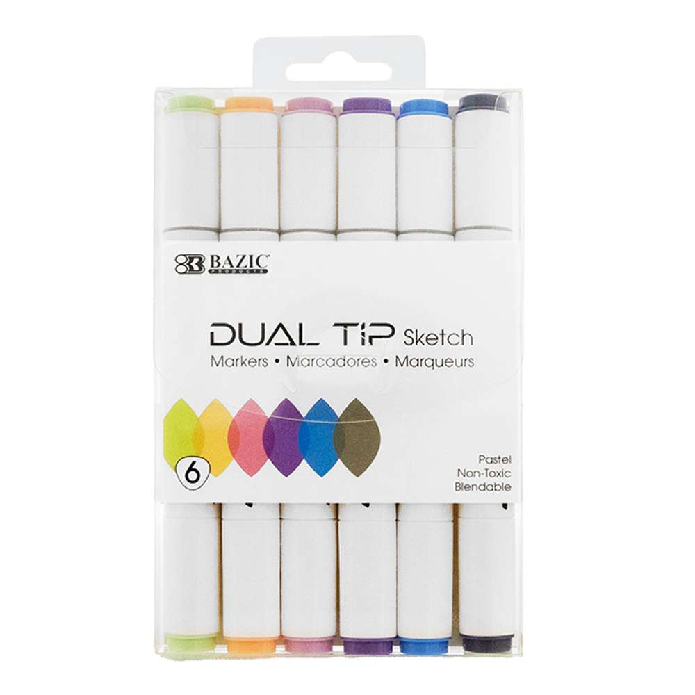 Brea Reese Dual Tip Alcohol Markers Pack Of 6 Markers BrushChisel