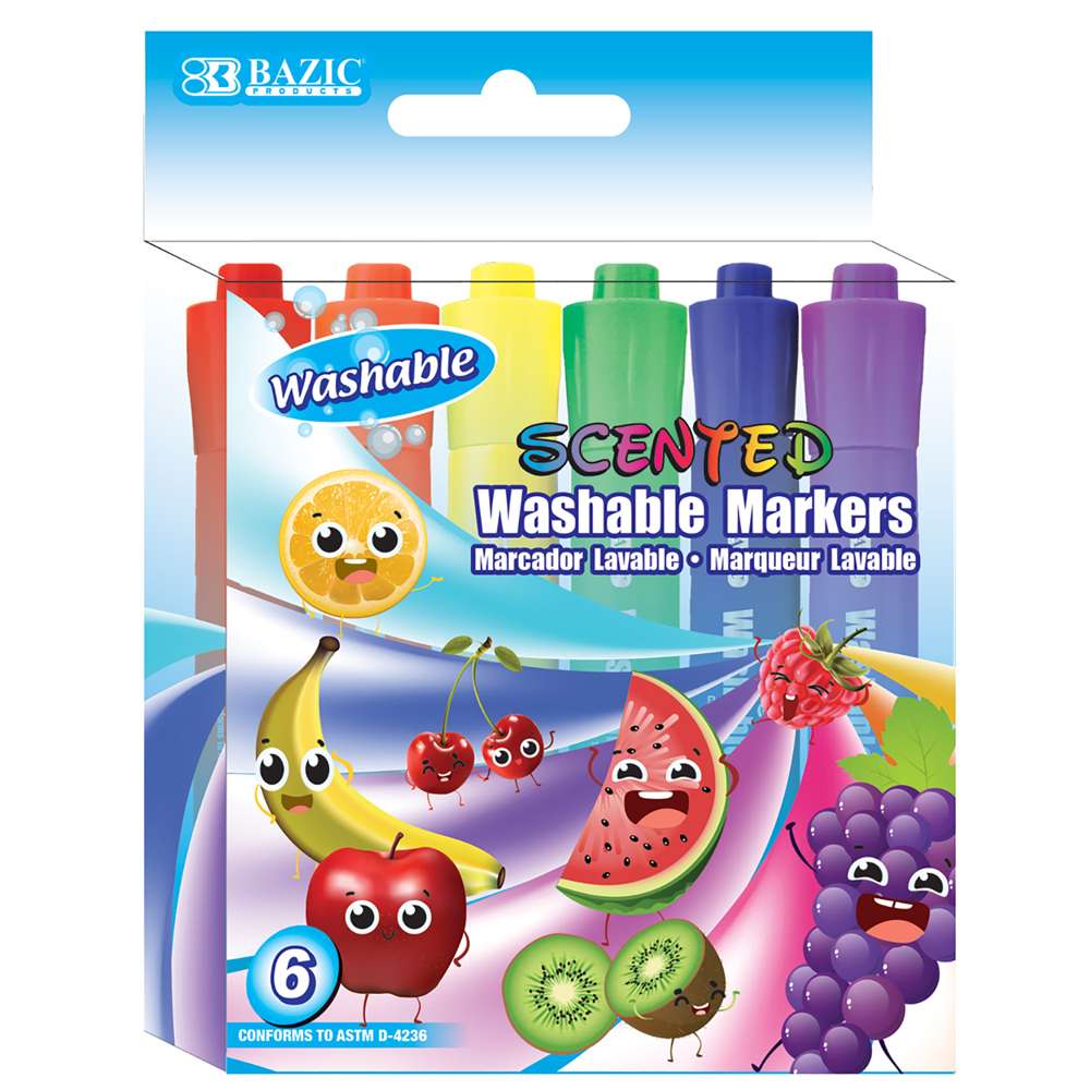 Washable Scented Markers 6 Color