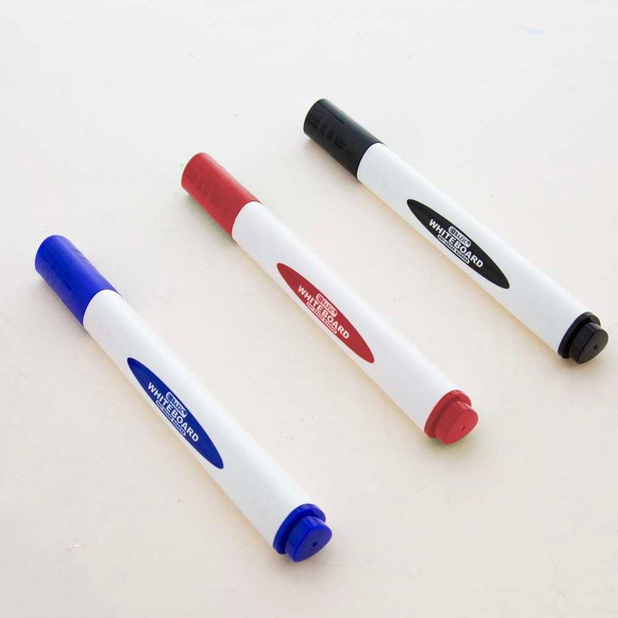 Whiteboard Markers, line 4 mm, assorted colours, 12 pc/ 1 pack