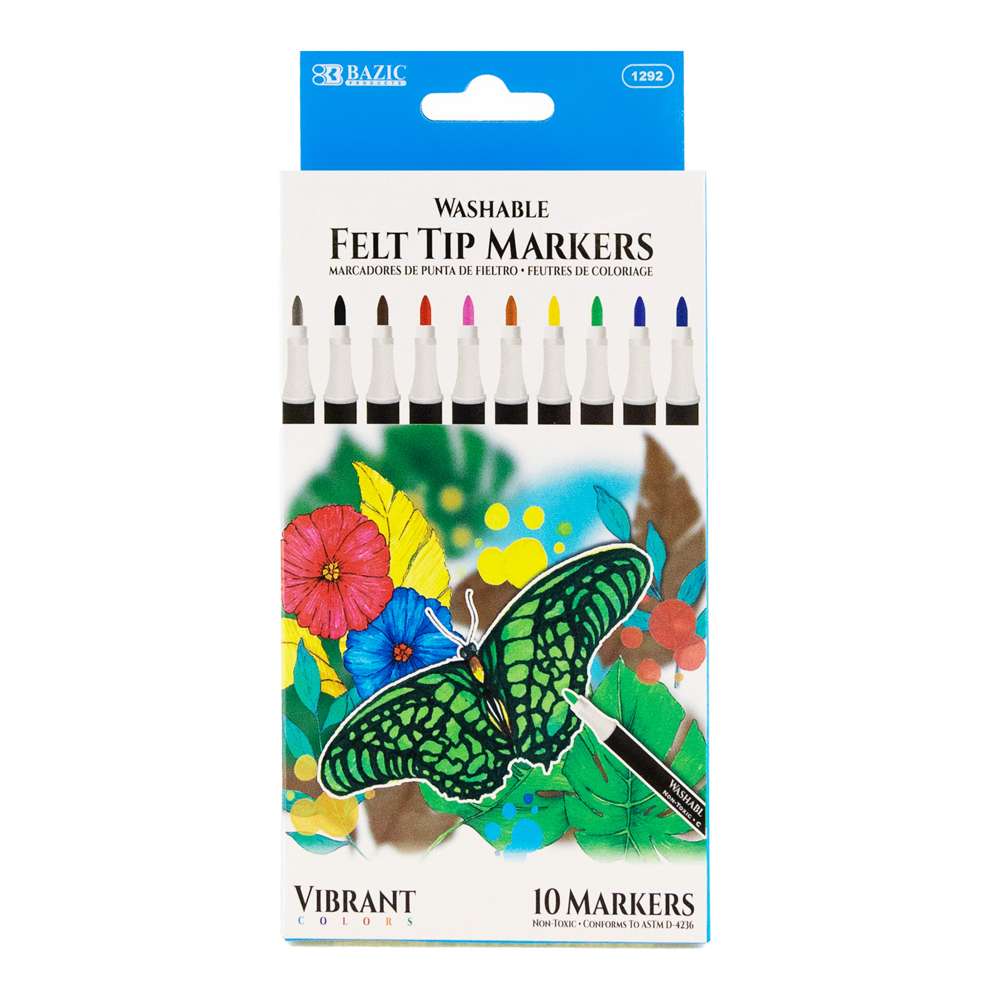 Washable Markers Felt Tip 20 Colors