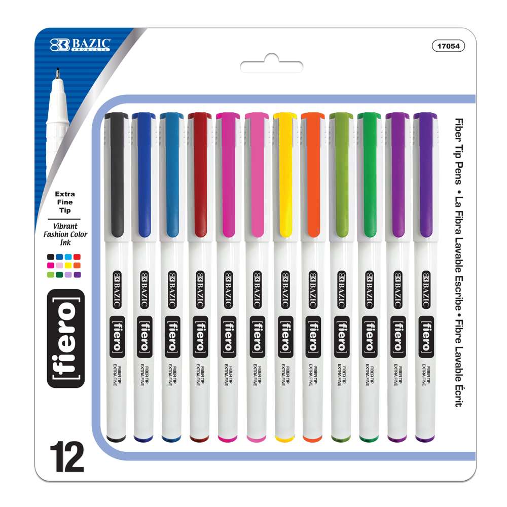 Bazic Skylar 0.4 mm Black Fineliner Pen (4/Pack) Unit - 1 Unit @ per Unit